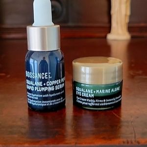 NEW, unopened. Biossance Duo: Travel Size eye cream and Rapid Plumping Serum.